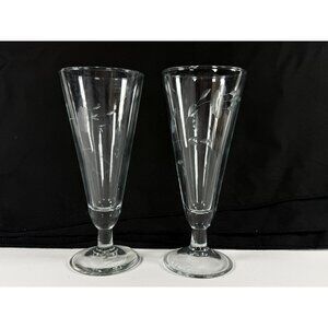 Vintage 2 Princess House Heritage Pilsner Parfait 10 oz Crystal Glasses